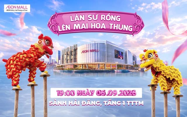 Performance «Lân Sư Rồng lên Mai Hoa Thung» (Lion Dance on High Poles)