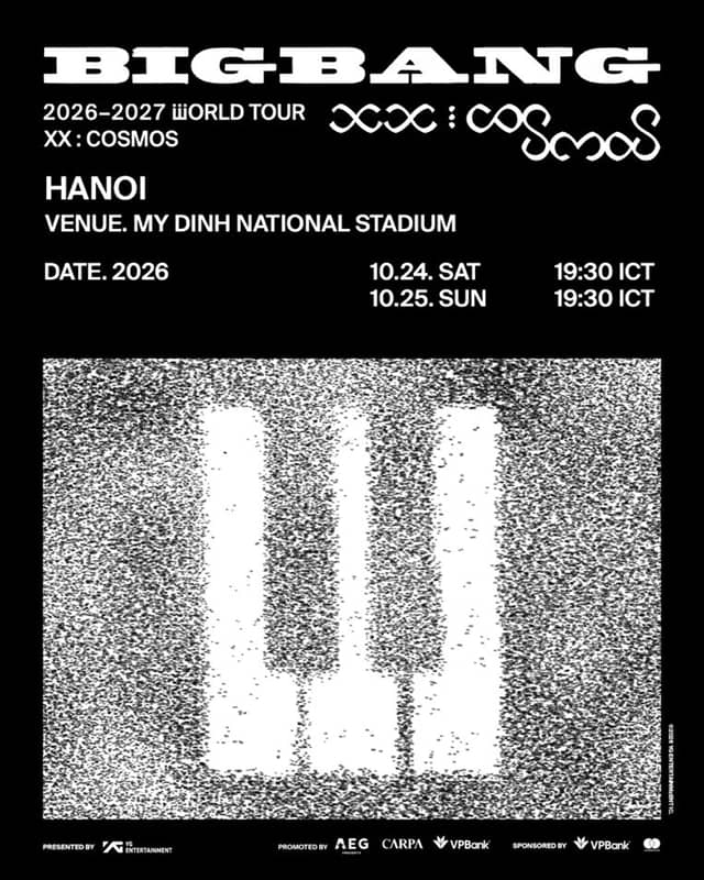 Концерт «BIGBANG 2026–2027 World Tour XX : COSMOS in Hanoi»