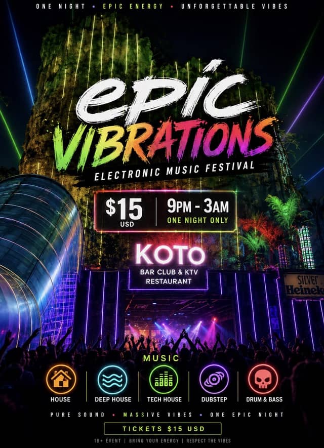 Club night «Epic Vibrations» at Koto Club