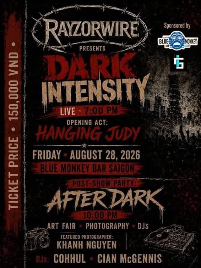 Live night «Dark Intensity» at Blue Monkey Saigon