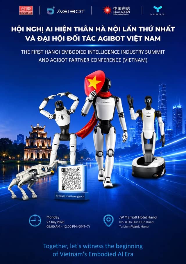 Hội nghị AI Hiện Thân Hà Nội lần thứ nhất & Đại hội Đối tác AGIBOT Việt Nam