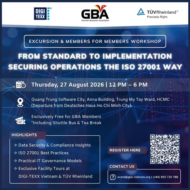 GBA Excursion to DIGI-TEXX & TÜV Rheinland and Information Security Workshop