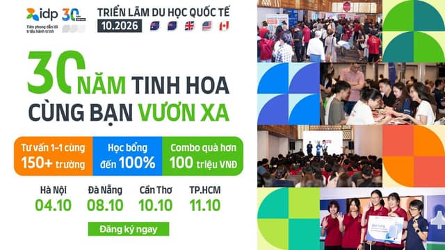 Triển lãm du học quốc tế IDP mừng 30 năm