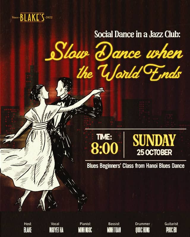 Social dance night «Slow Dance when the World Ends» at Blake's House of Jazz