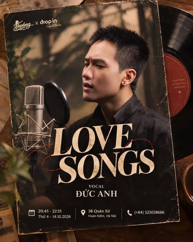 Love songs night «LOVE SONGS» at Thoáng Acoustic