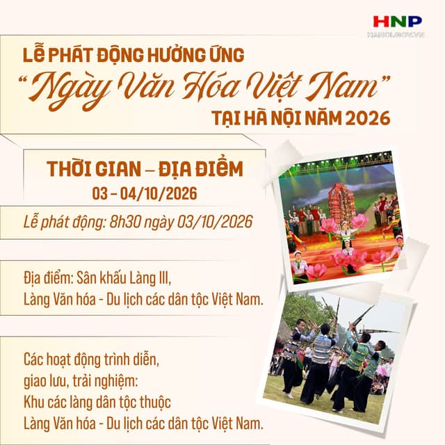 Программа «Ngày Văn hóa Việt Nam tại Hà Nội 2026» (День вьетнамской культуры)