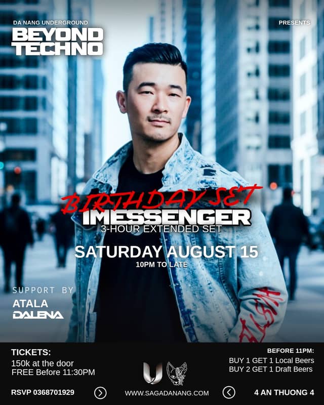 Đêm techno «Beyond Techno: iMessenger Birthday Night» tại SAGA Da Nang