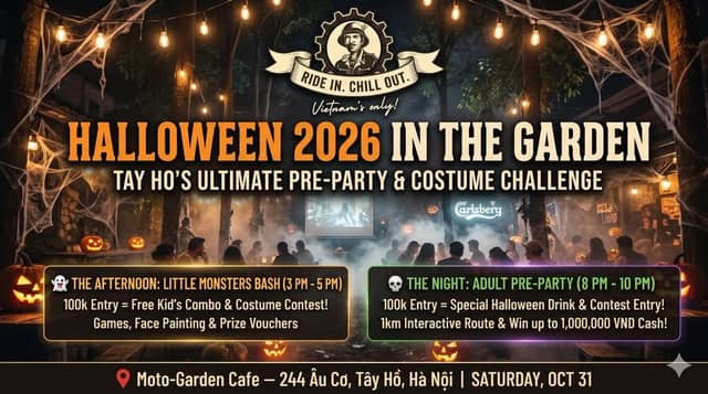 Tiệc Halloween «Halloween 2026 in the Garden» tại Moto-Garden Cafe