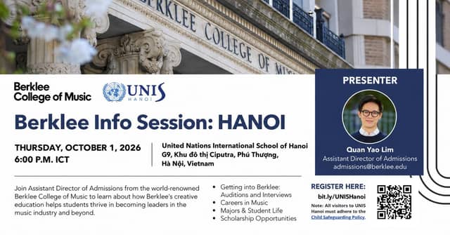 Admissions talk «2026 Berklee Info Session in Hanoi»