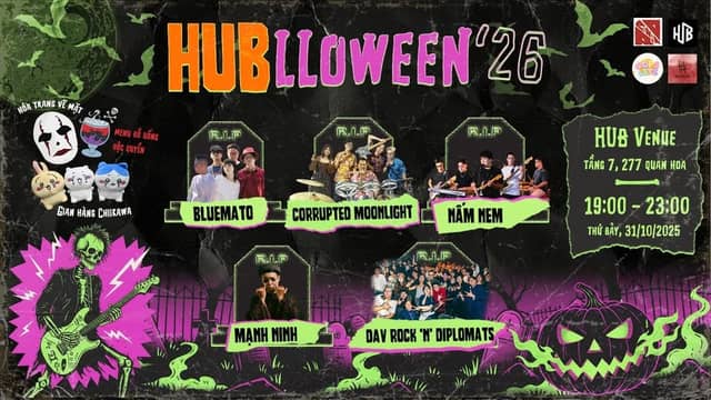 Đêm nhạc Halloween «HUBlloween '26» tại HUB Venue