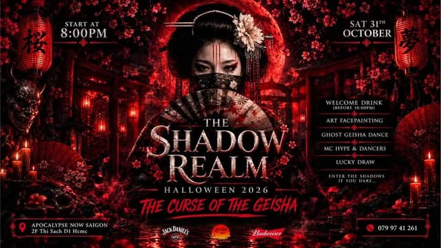Tiệc Halloween «The Shadow Realm – The Curse of the Geisha» tại Apocalypse Now