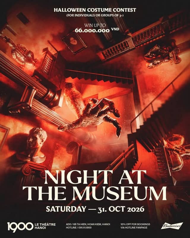 Tiệc Halloween «Night at the Museum» tại 1900 Le Théâtre
