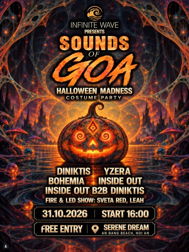Tiệc Halloween «Sounds of Goa: Halloween Madness» tại Serene Dream