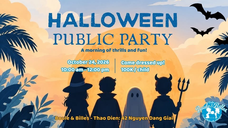Tiệc Halloween cho trẻ em «Halloween Party in Thảo Điền» tại Boule et Billes