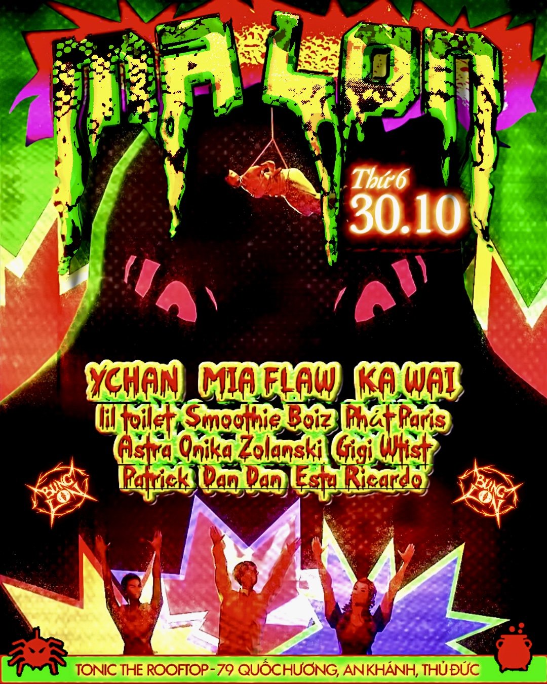 Tiệc Halloween «Ma L0n» tại Tonic Rooftop