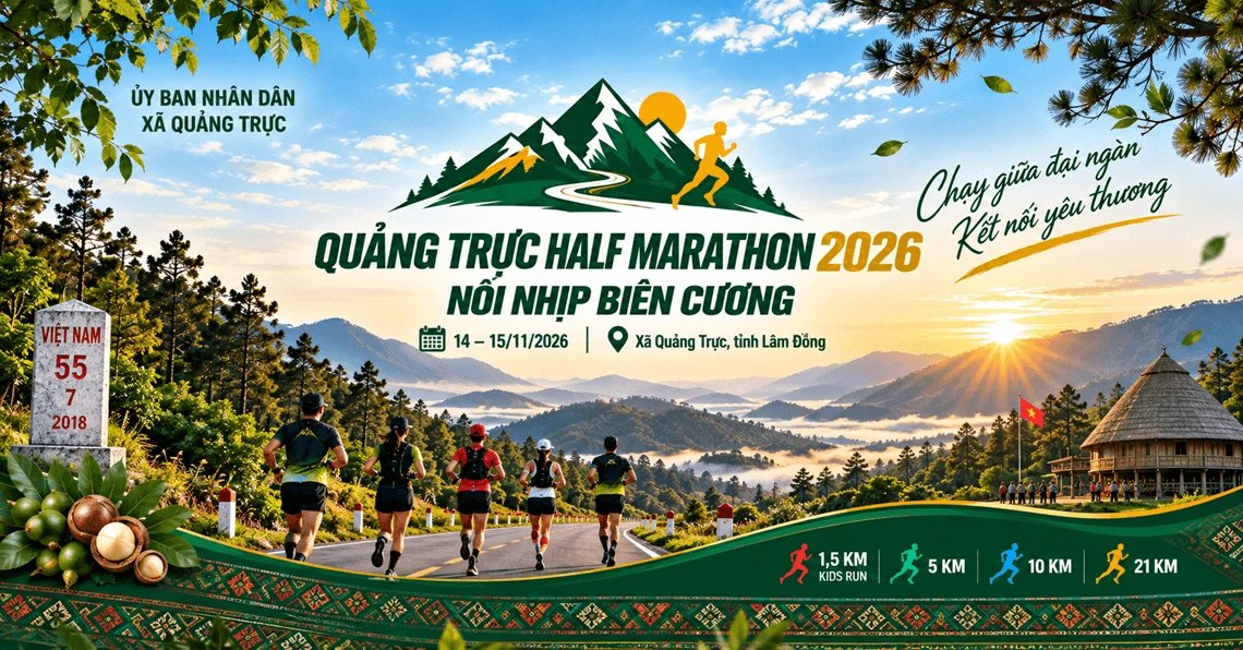 Running race «Quảng Trực Half Marathon 2026 – Nối nhịp biên cương»